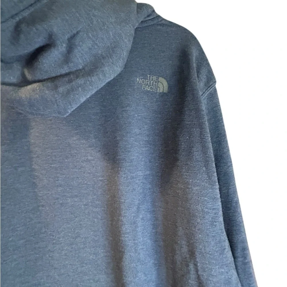 The North Face Mens Large Gray Hoodie Bear Graphic Pullover Sweatshirt